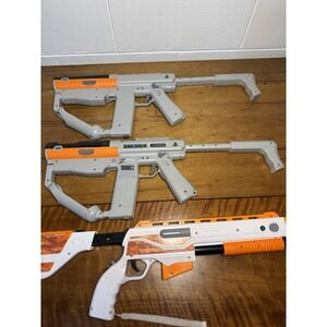 Lot of 3 PlayStation Gun Controllers For Parts Untested